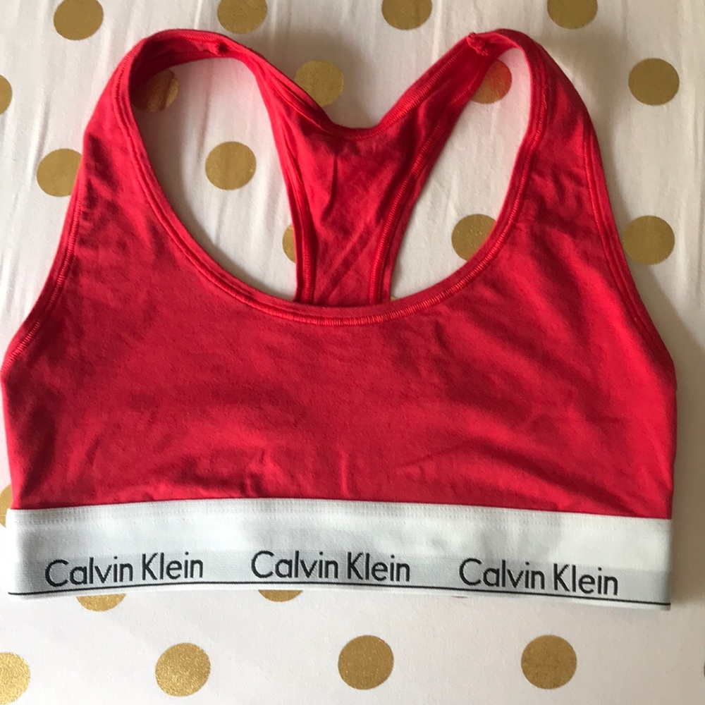 Red Calvin Klein Bralette